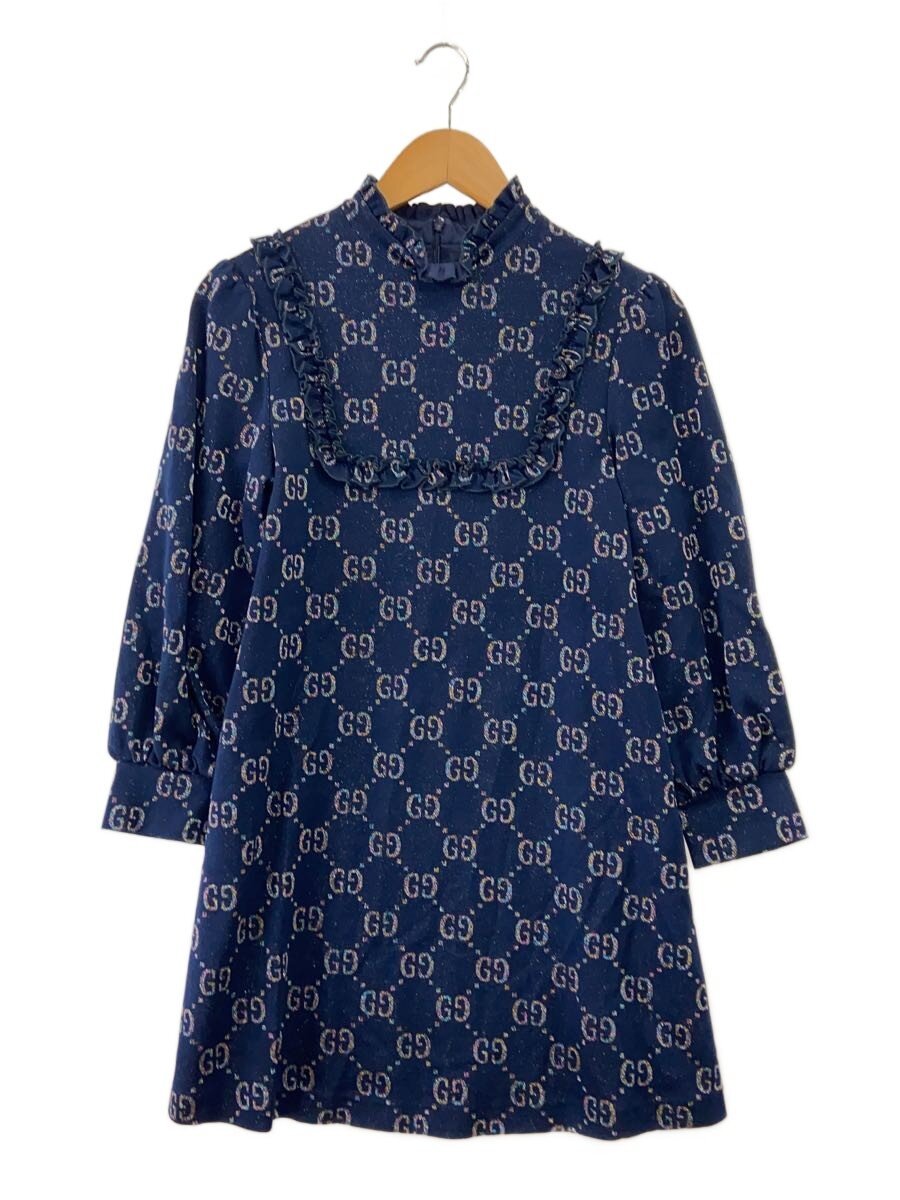 【中古】GUCCI◆GG柄/ラメワンピース/US12/コットン/NVY/総柄/571384【キッズ】|2nd STREET 店