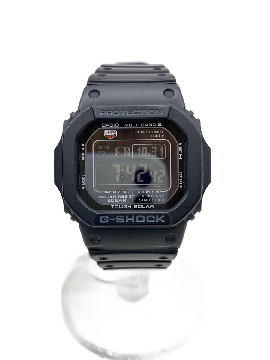 【中古】CASIO◆ソーラーウオッチ_G-SHOCK/デジタル/天然ゴム/BLK/BLK/可塑性物質【服飾雑貨他】