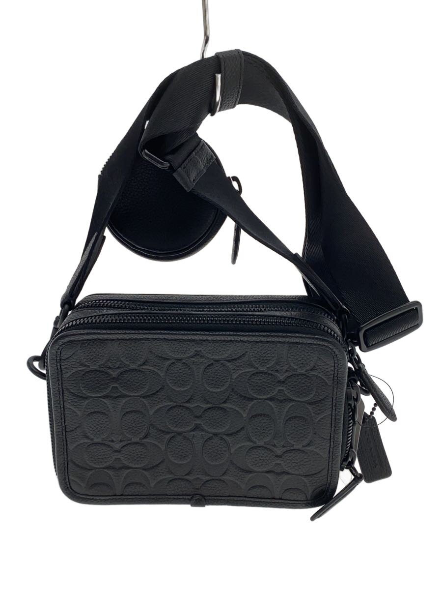【中古】COACH◆ショルダーバッグ/なめし革/BLK/J2380/チャータークロスボディバッグ【御徒面子】