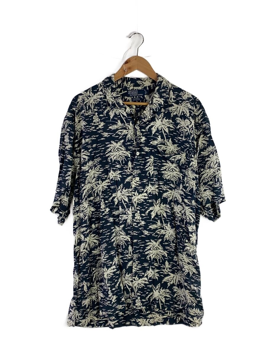 【中古】POLO RALPH LAUREN◆アロハシャツ/L/人絹/GRN/総柄//【メンズウェア】