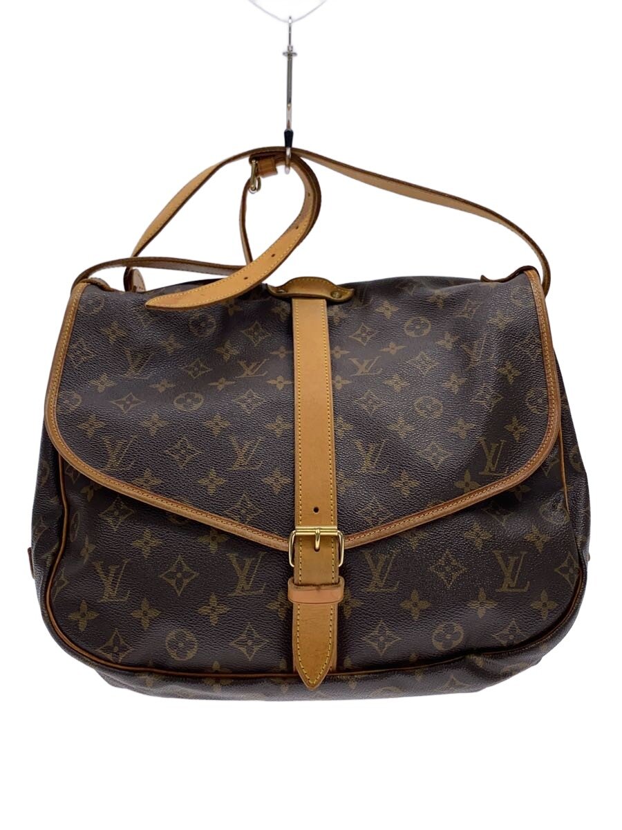 【中古】LOUIS VUITTON◆ソミュール35_モノグラム・キャンバス/レザー/BRW/M42254/ブラウン/茶色【バッグ】｜2ｎｄ STREET 店