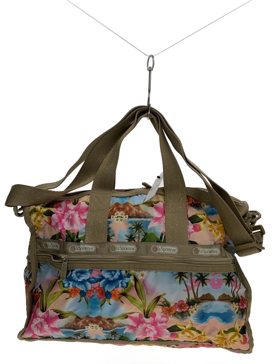 【中古】LESPORTSAC◆2wayボストンバッグ/ナイロン/マルチ色合い/花柄【御徒面子】