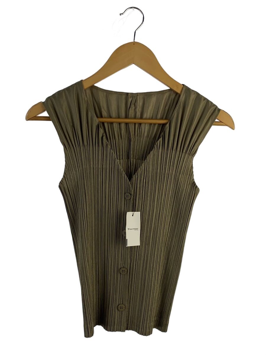 【中古】PLEATS PLEASE ISSEY MIYAKE◆より良い/3/ポリエステル/KHK/無地/PP93-JE411//【レディースお召しもの】