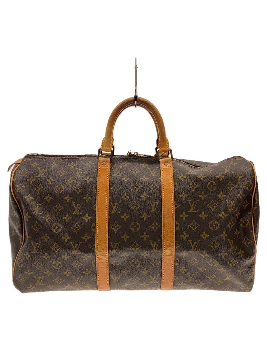 【中古】LOUIS VUITTON◆キーポル50_モノグラム・帆布_BRW/PVC/BRW/総柄//【御徒面子】