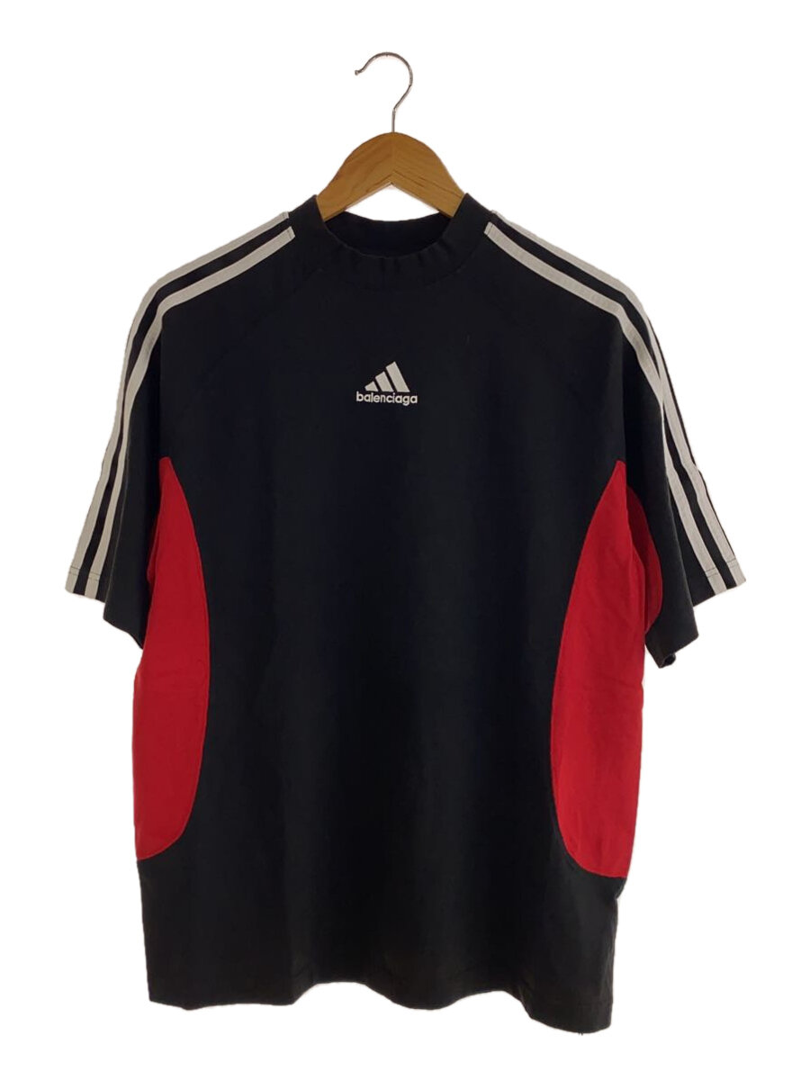 【中古】BALENCIAGA◆23AW/×adidasTプルオーバー/XXS/綿織物/BLK/712401//【メンズウェア】