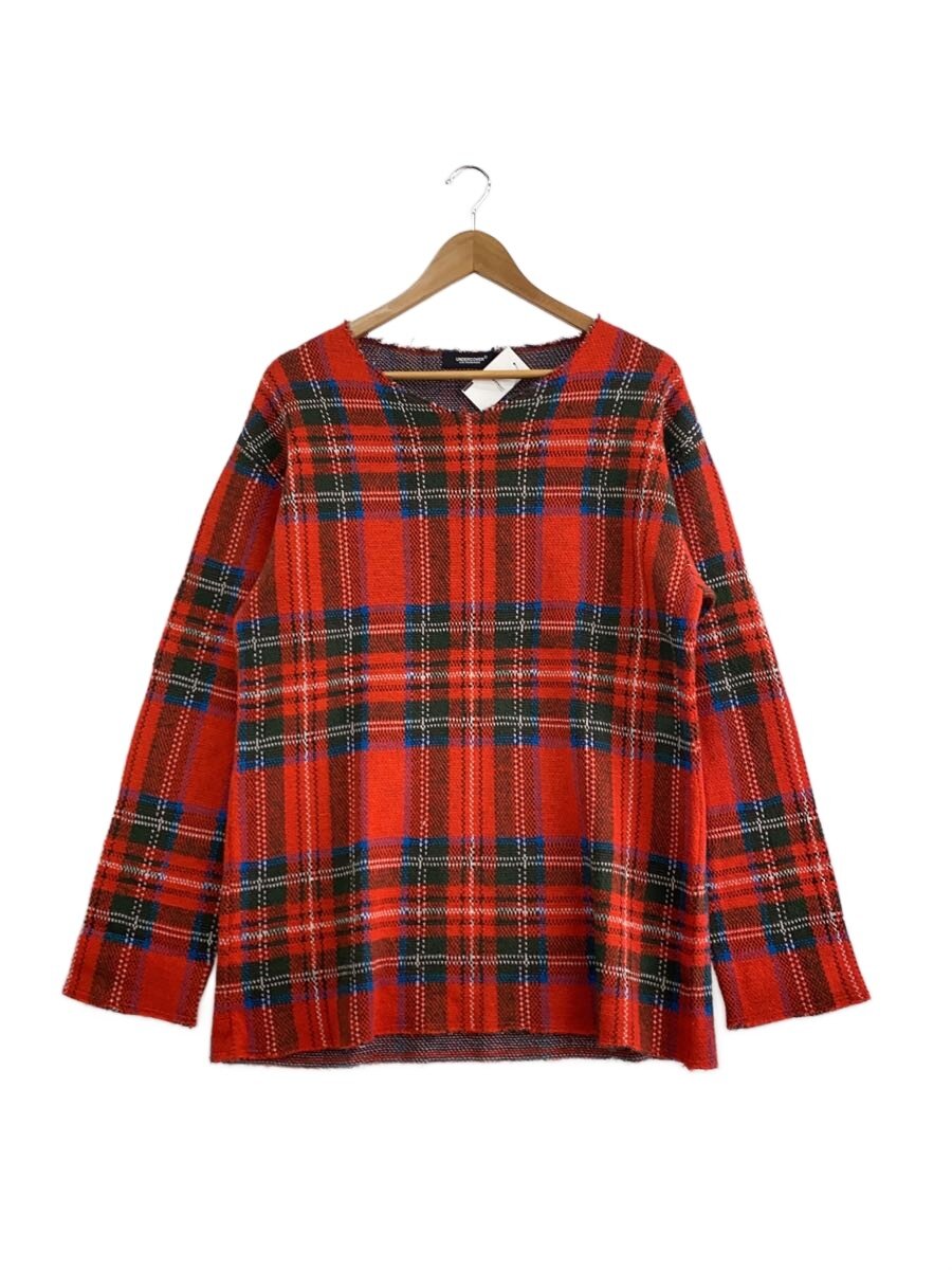 【中古】UNDERCOVER◆ニット・セーター(薄手)/1/アクリル/RED/チェック/UCU8992【メンズウェア】｜2ｎｄ STREET 店