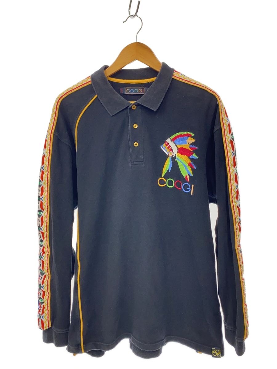 【中古】COOGI◆スポーツシャツ/XL/綿織物/BLK/総柄/017-060779【メンズウェア】