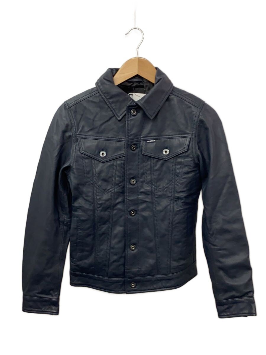 【中古】G-STAR RAW◆なめし革上衣・上衣/XXS/羊革/NVY【レディース御召しもの】