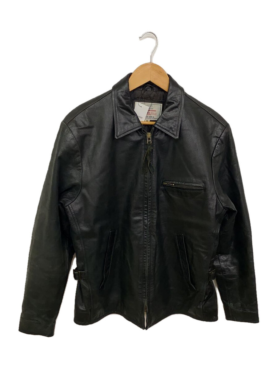 【中古】AVIREX◆シングルライダースジャケット/M/牛革/ブラック/無地/612107【メンズウェア】｜2ｎｄ STREET 店