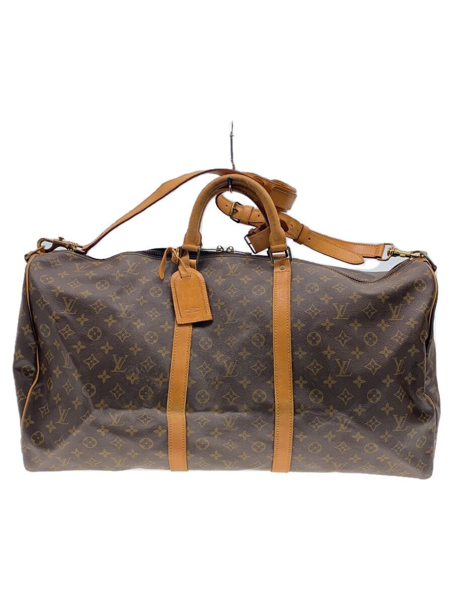 【中古】LOUIS VUITTON◆キーポル・バンドリエール60_モノグラム・帆布_BRW/PVC/BRW/総柄【御徒面子】