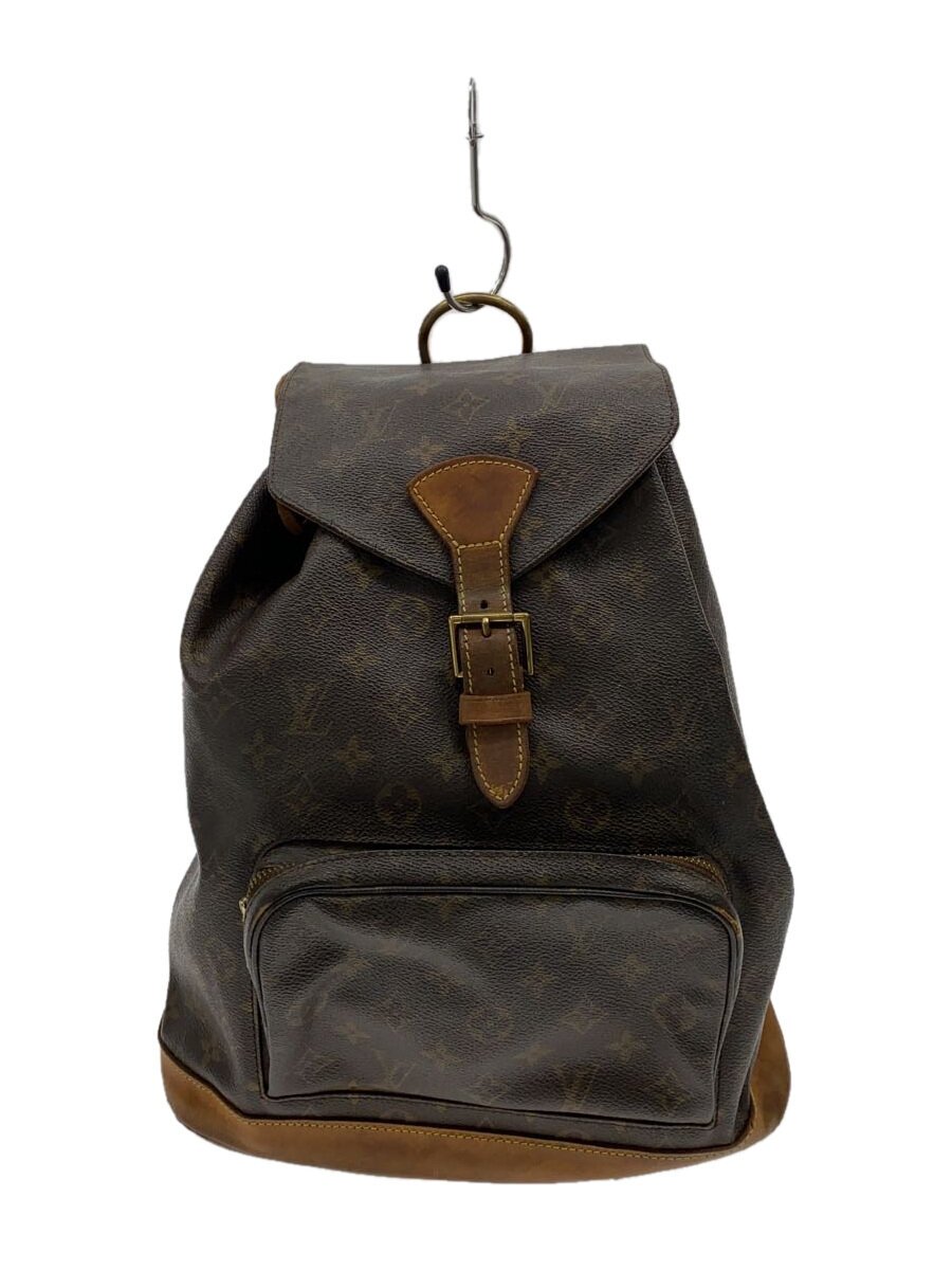 【中古】LOUIS VUITTON◆モン掏摸_モノグラム・帆布/PVC/BRW【御徒面子】