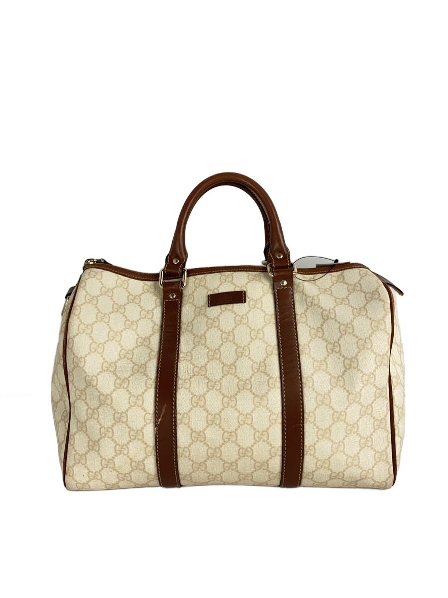 【中古】GUCCI◆ボストンバッグ_GGつけ加える/PVC/白いこと/193603【御徒面子】