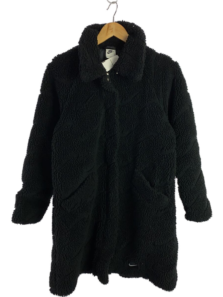 【中古】NIKE◆WMNS NSW ICON CLASH SHRPA JACKET LO/S/黒いこと/DD5089-010【レディース御召しもの】