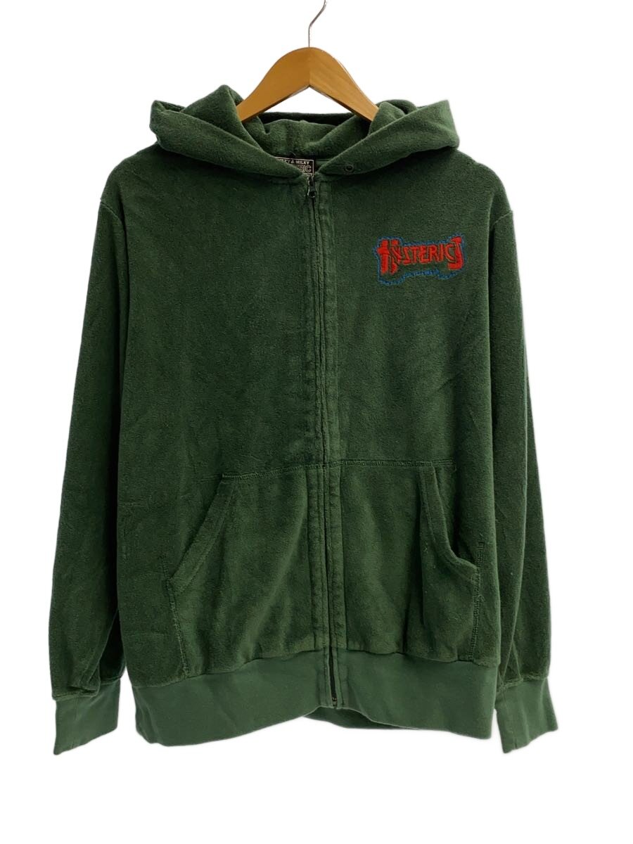 【中古】HYSTERIC GLAMOUR◆BAD ASS MAMA刺繍/ジップパーカー/M/コットン/GRN/02251CF04【メンズウェア】｜2ｎｄ STREET 店