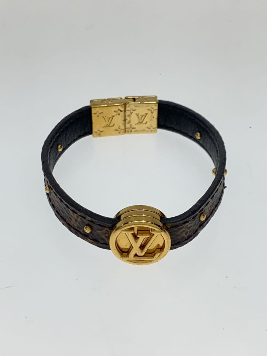 【中古】LOUIS VUITTON◆ブラスレ・LVサークルリバーシブル_モノグラム_BRW/PVC/BRW/レディース【服飾雑貨他】