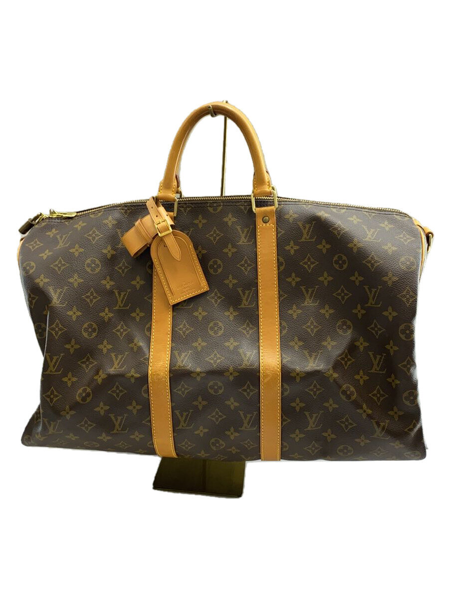 【中古】LOUIS VUITTON◆キーポル・バンドリエール50/モノグラム・帆布_BRW/PVC/BRW/M41416【御徒面子】