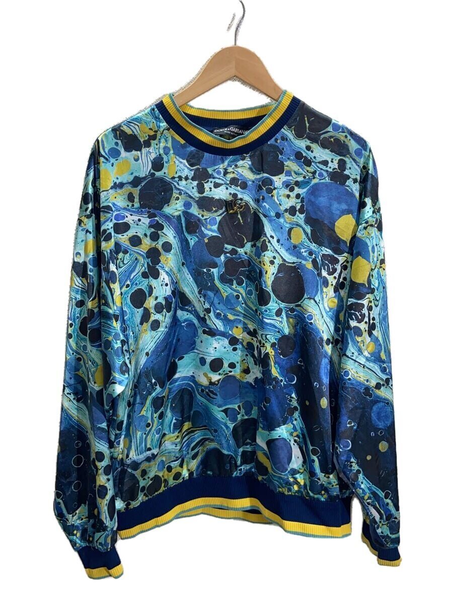 【中古】DOLCE\u0026GABBANA◆トップス/--/ポリエステル/BLU/総柄/G9W18Z/HSM8F-F【メンズウェア】