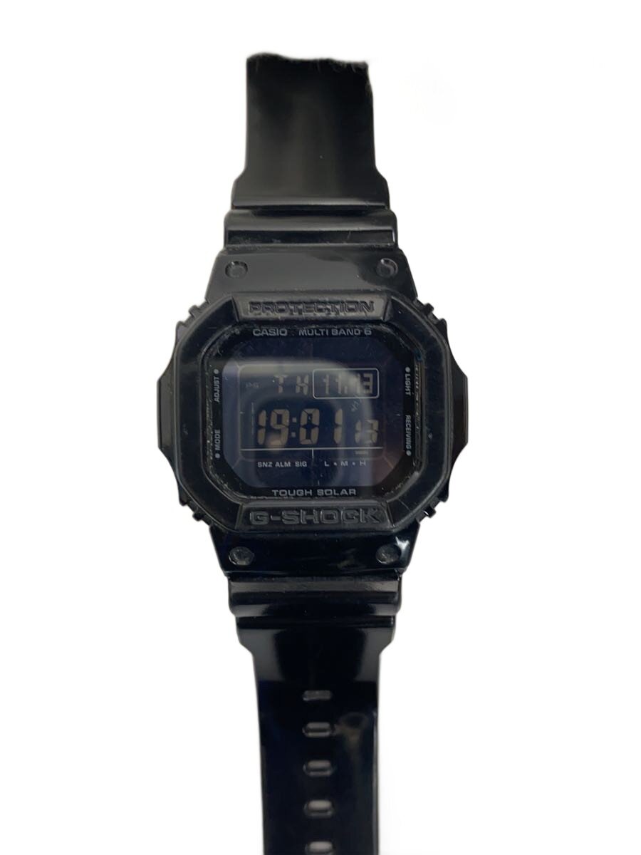 【中古】CASIO◆ソーラーウオッチ・G-SHOCK/デジタル/BLK【服飾雑貨他】