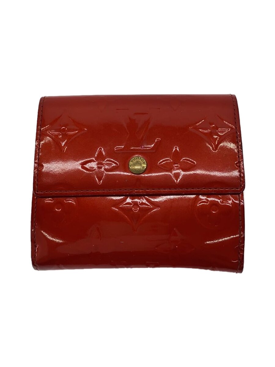 【中古】LOUIS VUITTON◆ポルト・モネ・ビエ・カルト・クレディ_モノグラム・ヴェルニ/エナメル/RED/レディース/M91169【服飾雑貨他】