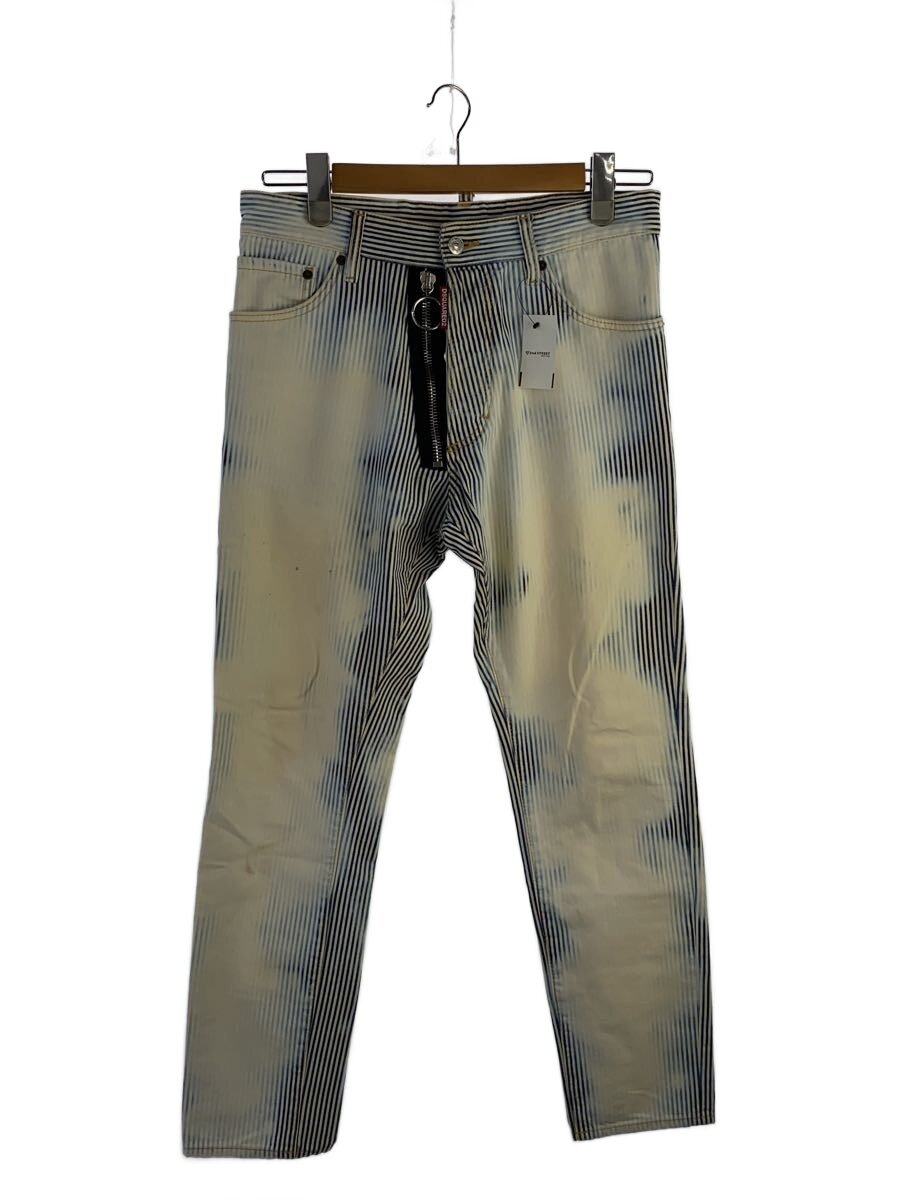 【中古】DSQUARED2◆下つ方/46/綿織物/BLU/縞模様/S71LB0865 S53860【メンズウェア】