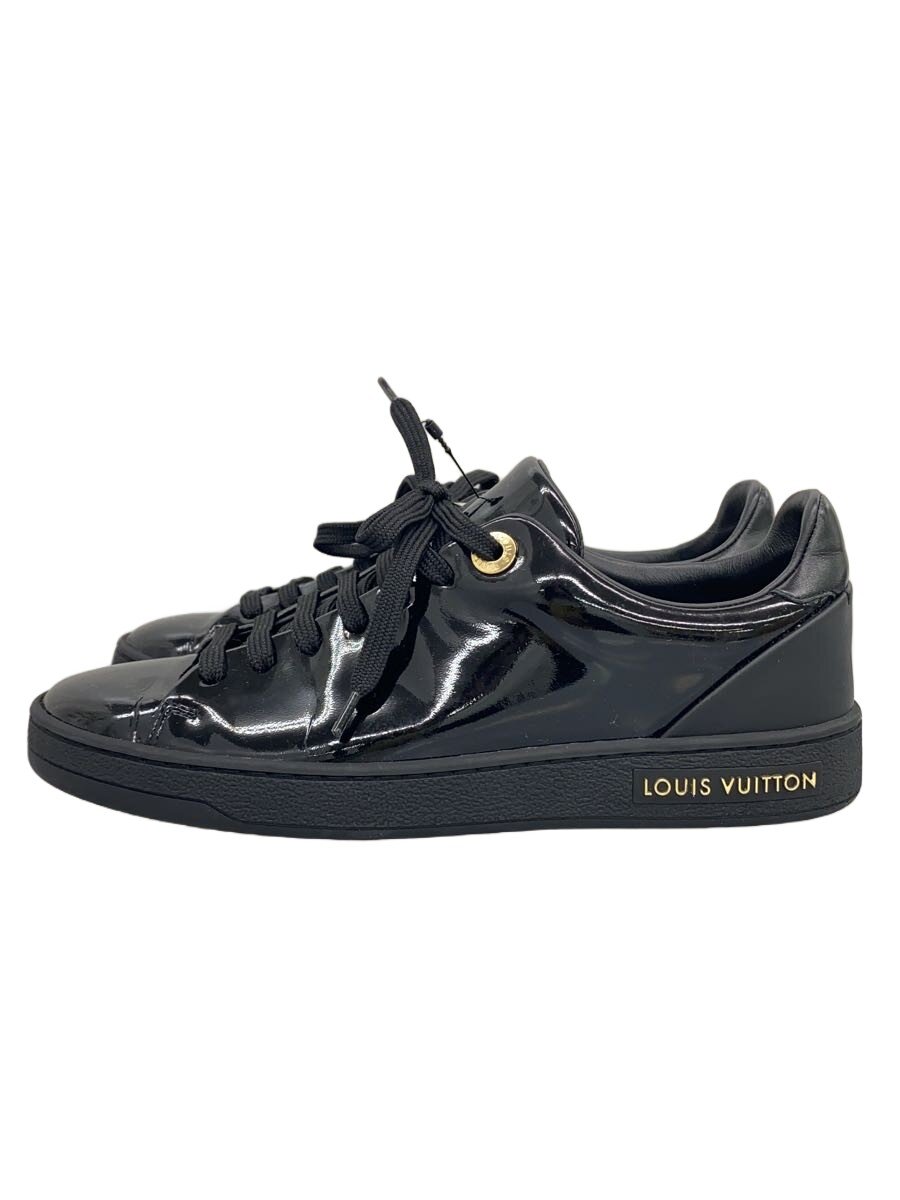 【中古】LOUIS VUITTON◆ローカットスニーカー/34/BLK/エナメル【シューズ】