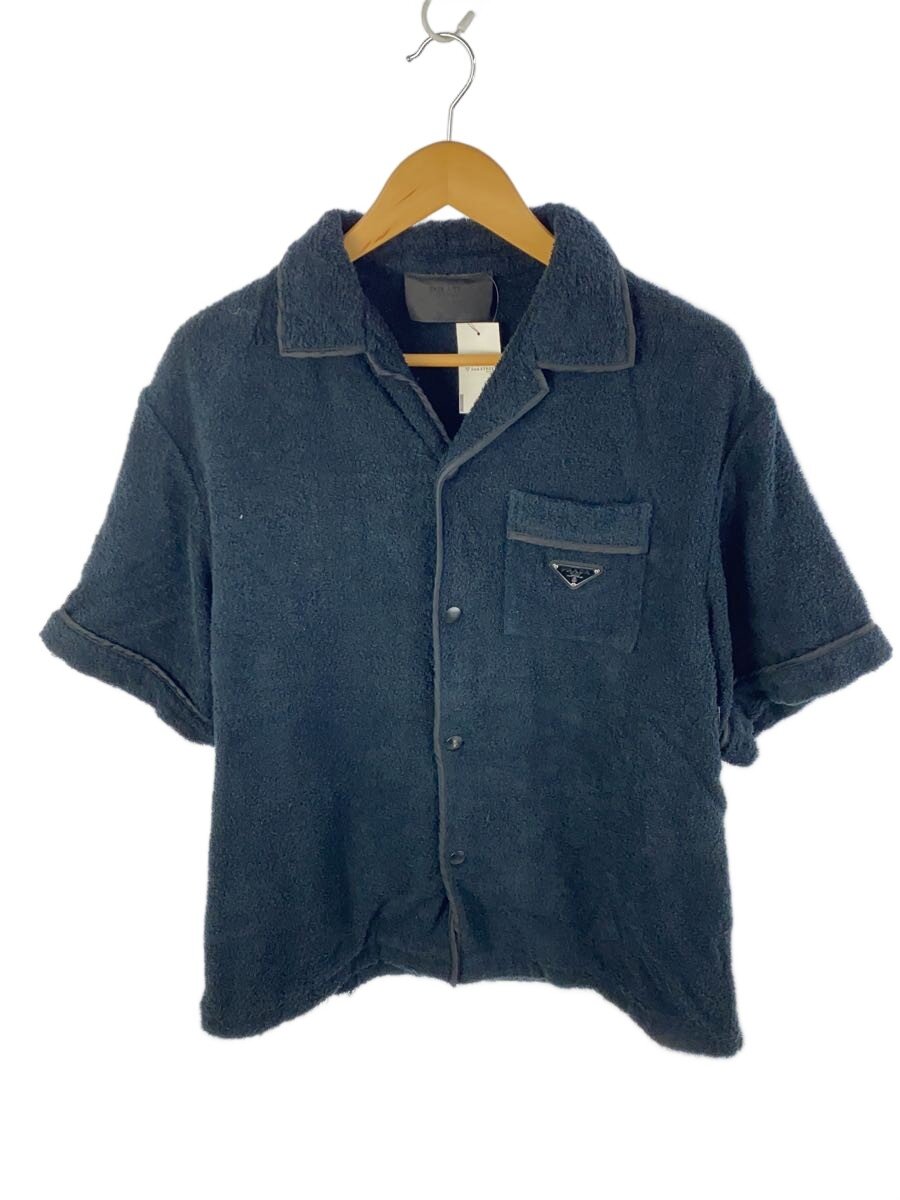 【中古】PRADA◆半袖プルオーバー/L/綿織物/BLK/SC559【メンズウェア】