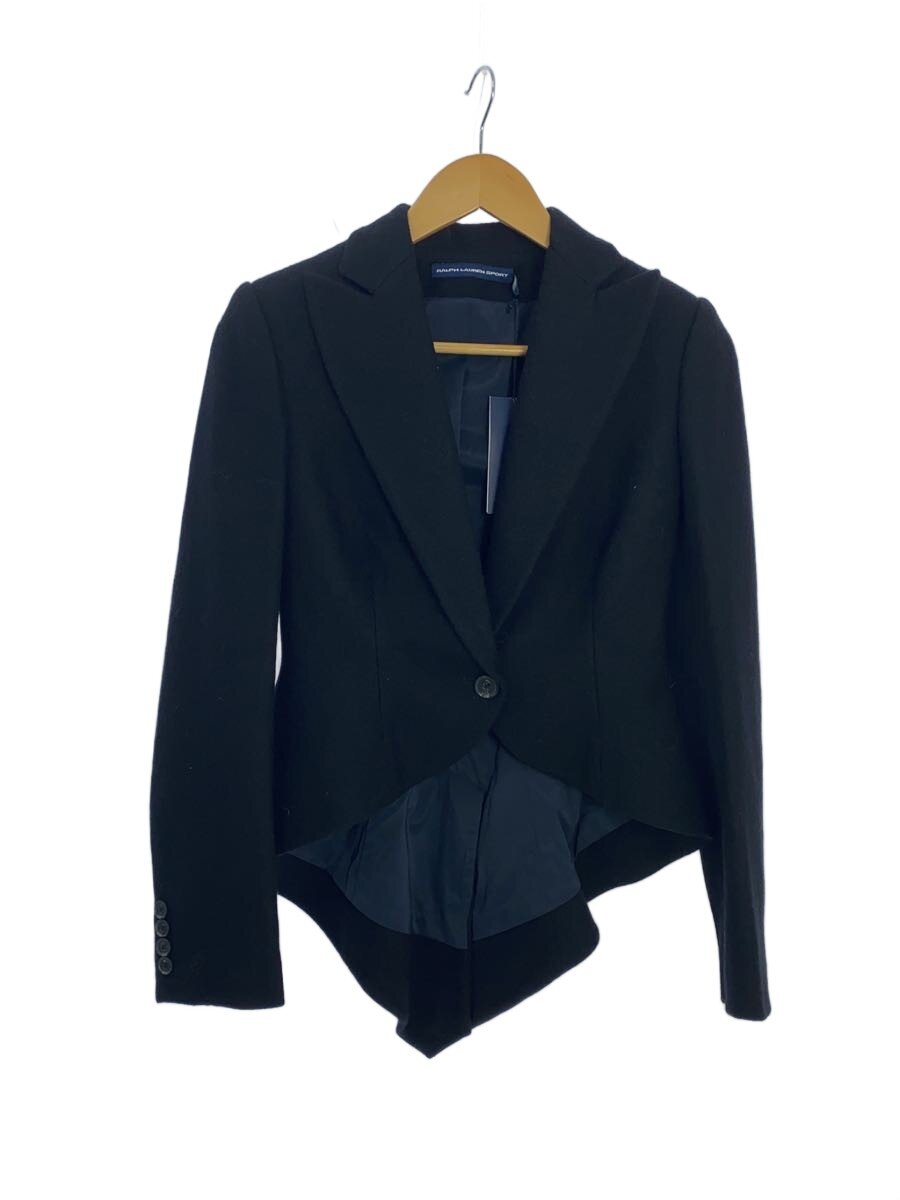 【中古】RALPH LAUREN SPORT◆上衣/2/羊毛/BLK【レディース御召しもの】