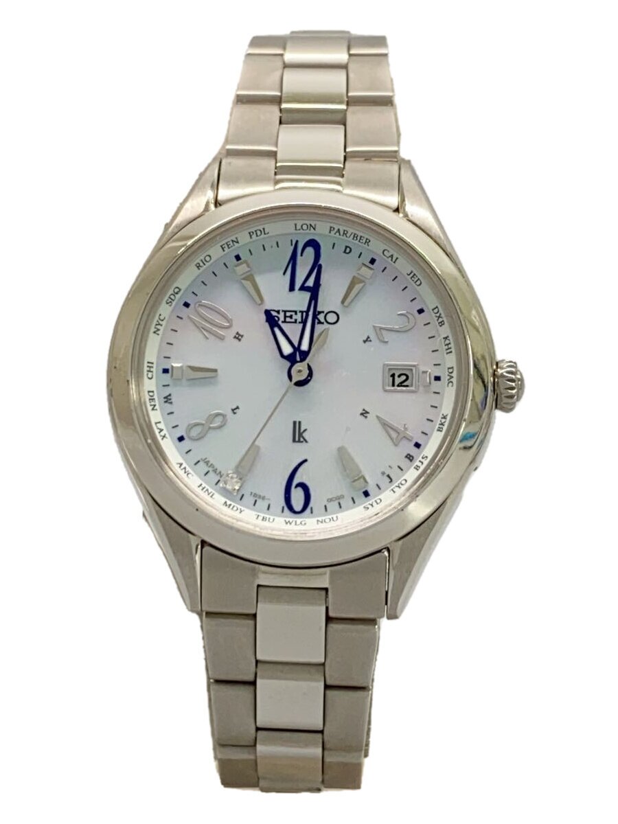 【中古】SEIKO◆ソーラー腕時計/アナログ/チタン/WHT/SLV/チタン/1B35-0AW0//【服飾雑貨他】｜2ｎｄ STREET 店