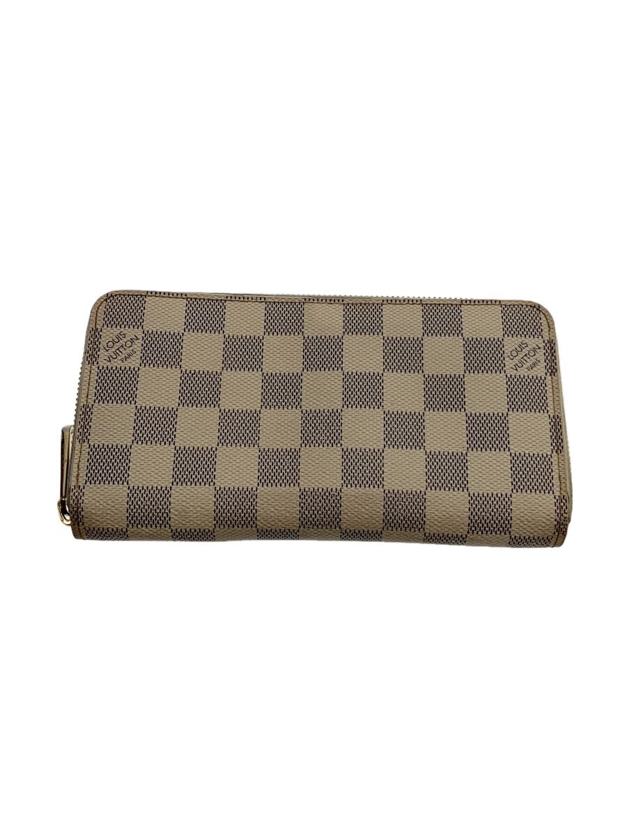 【中古】LOUIS VUITTON◆ジッピー・ウォレット_ダミエ・アズール_WHT/PVC/WHT/レディース//【服飾雑貨他】