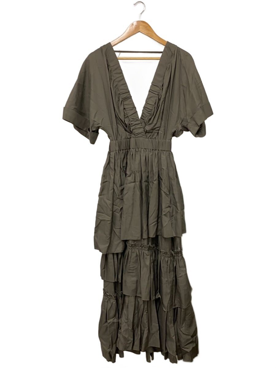 【中古】19AW/QUWAGI/ティアード半袖衣装/36/綿織物/GRY/無地/QWG19AWO27JS【レディース御召しもの】