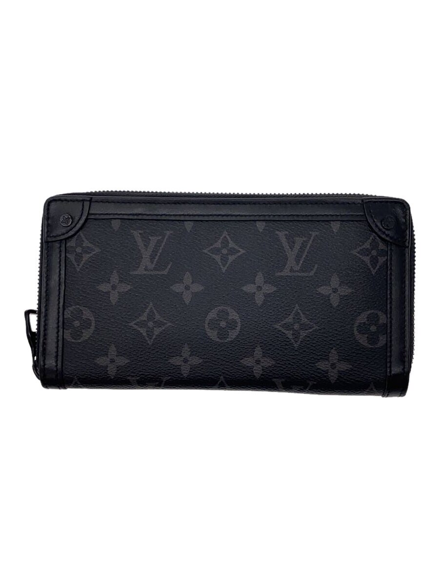 【中古】LOUIS VUITTON◆トランク・ジッピー・ウォレット_モノグラム・エクリプス_BLK/--/BLK/メンズ【服飾雑貨他】