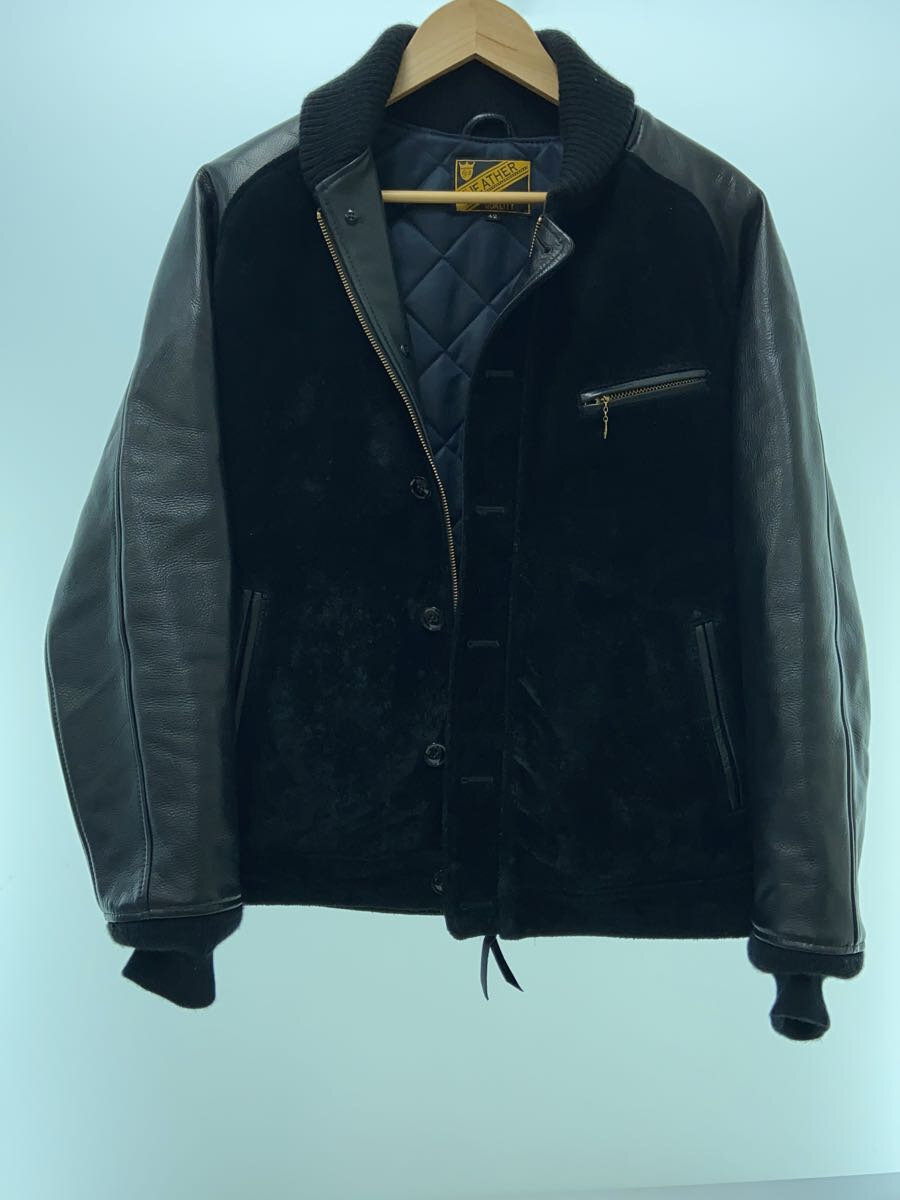 【中古】Y’2 LEATHER◆上衣/42/なめし革/BLK【メンズウェア】