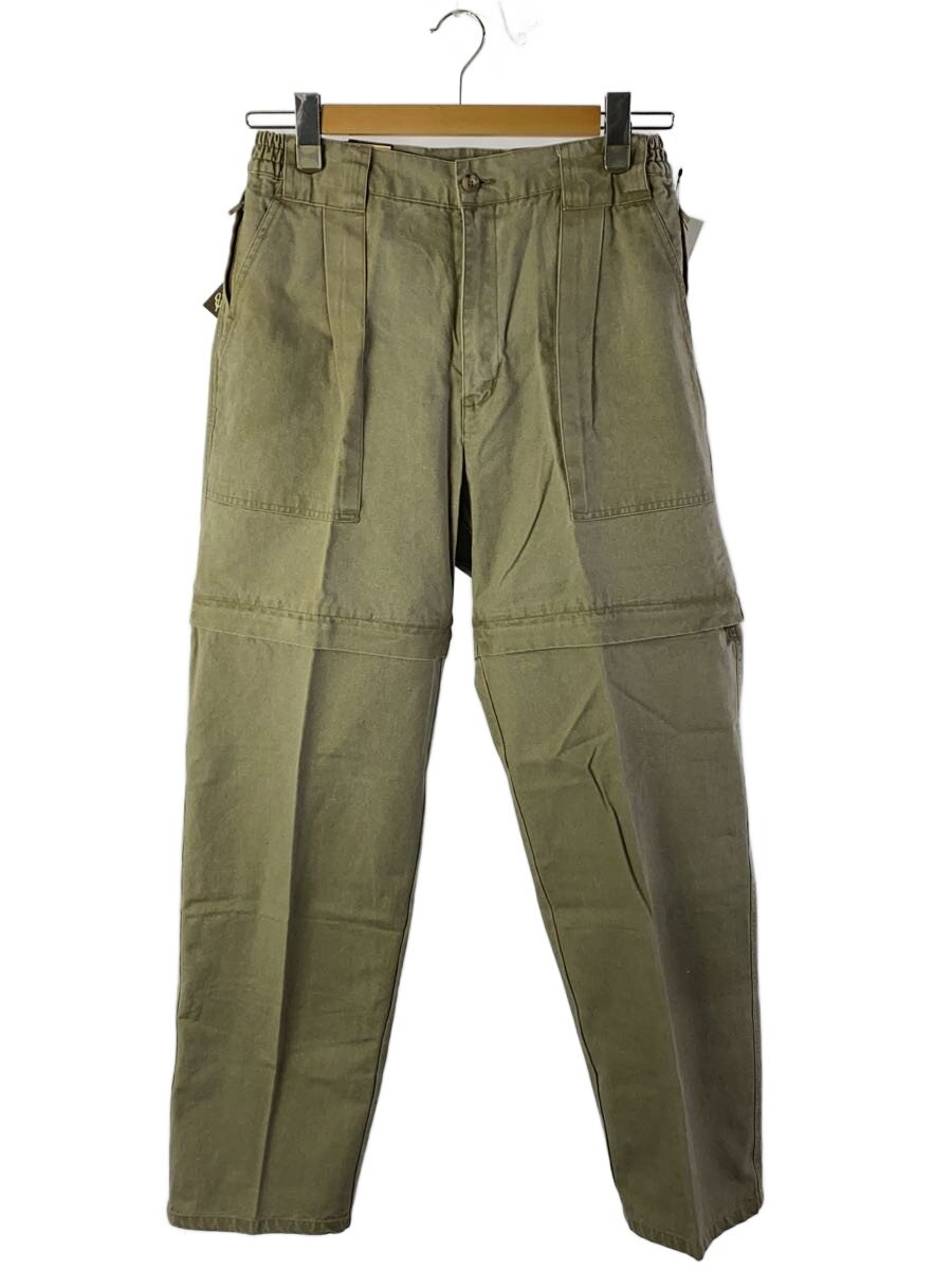 【中古】EDDIE BAUER◆ジップレッグパンツ/ギミックパンツ/遊撃手ズボン下//30/綿織物/KHK/0369756/引き船付【メンズウェア】