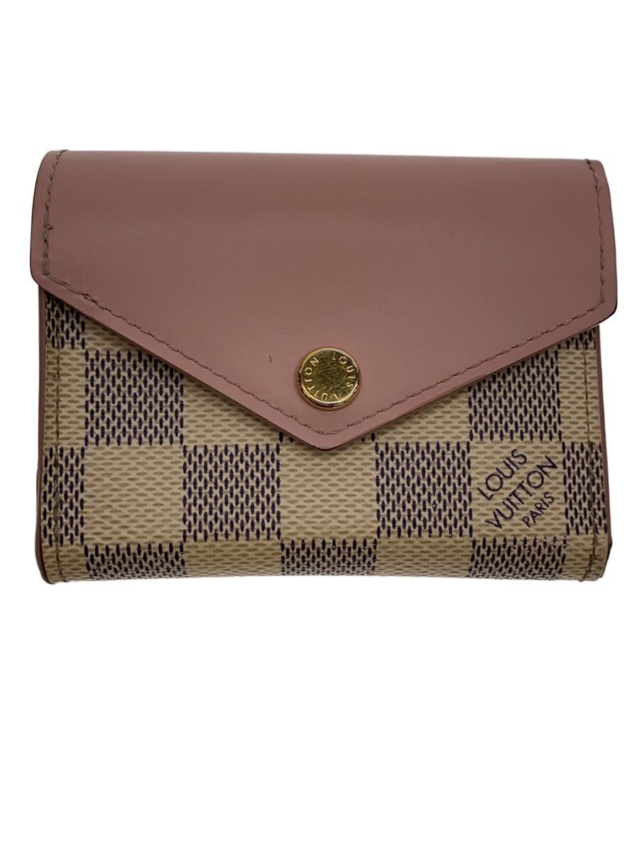 【中古】LOUIS VUITTON◆ポルト・フォイユ・ゾエ_ダミエ・アズール_ローズバレリーヌ/--/PNK/レディース【服飾雑貨他】