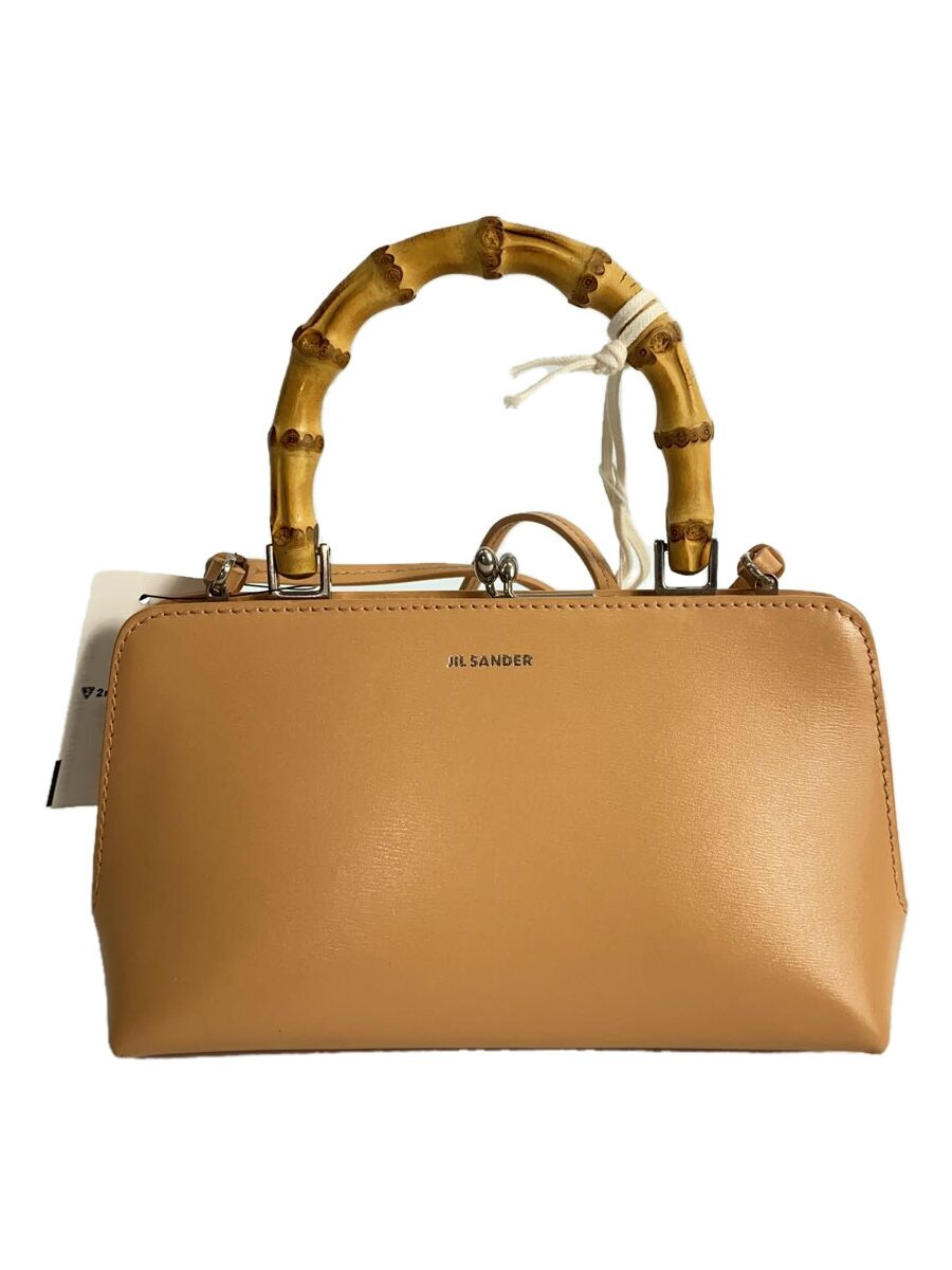 【中古】JIL SANDER◆GOJI BAMBOO/ショルダーバッグ/なめし革/ベージュ【御徒面子】
