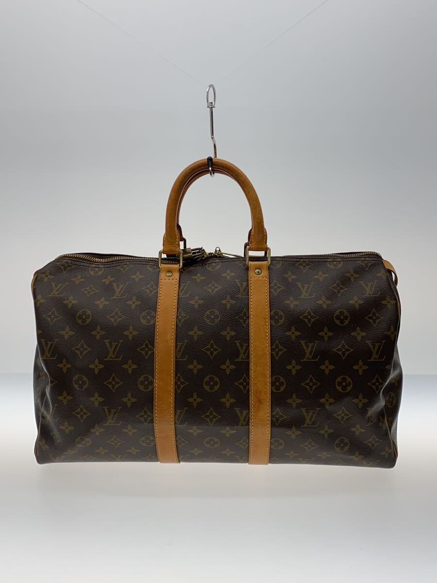 【中古】LOUIS VUITTON◆キーポル45_モノグラム・帆布_BRW/PVC/BRW【御徒面子】