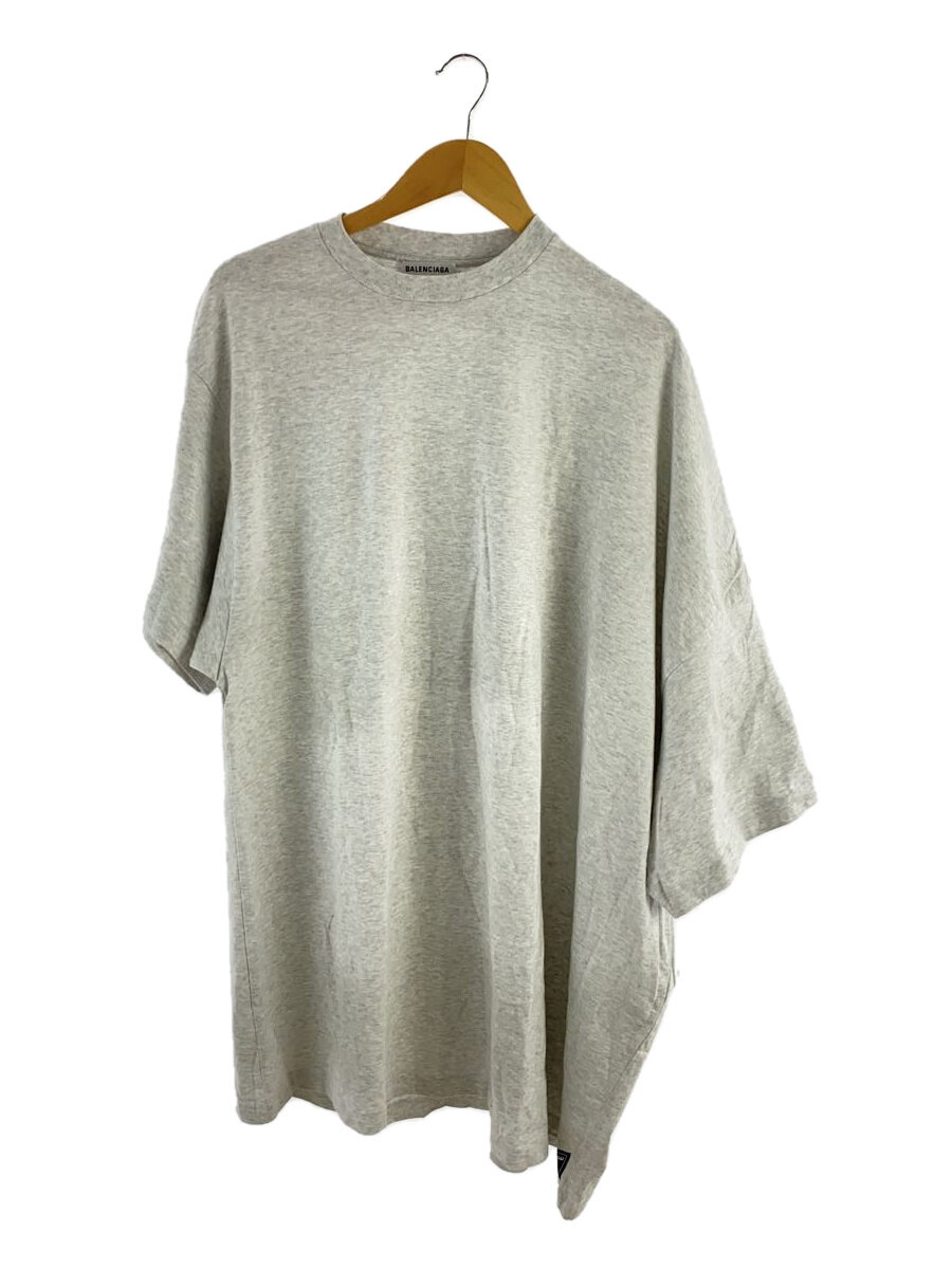 【中古】BALENCIAGA◆L/Shifted T-Shirt/アシメビッグプルオーバー/XS/綿織物/GRY【メンズウェア】