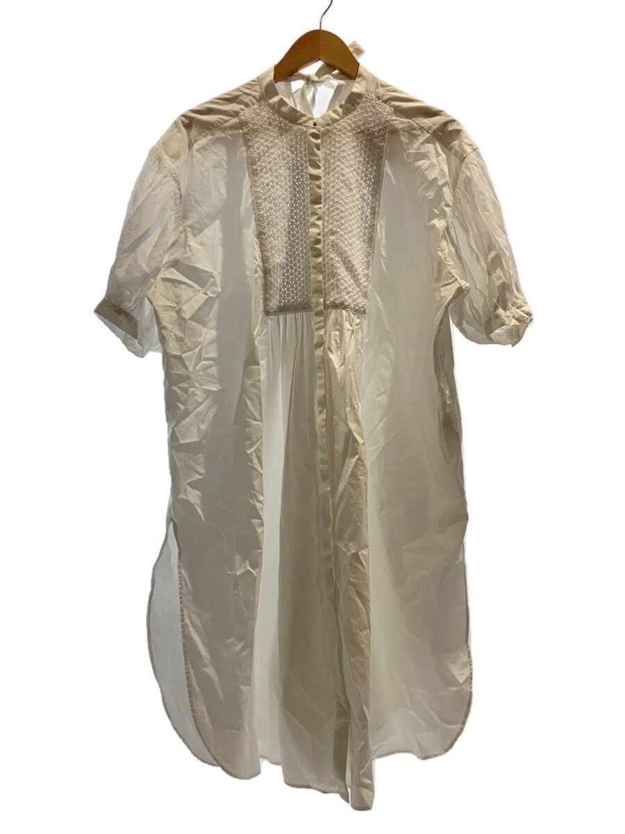 【中古】TOMORROWLAND collection◆半袖衣装/36/綿織物/WHT/14-01-41-01708/ドッピタイプライターバックリボンロ【レディース御召しもの】