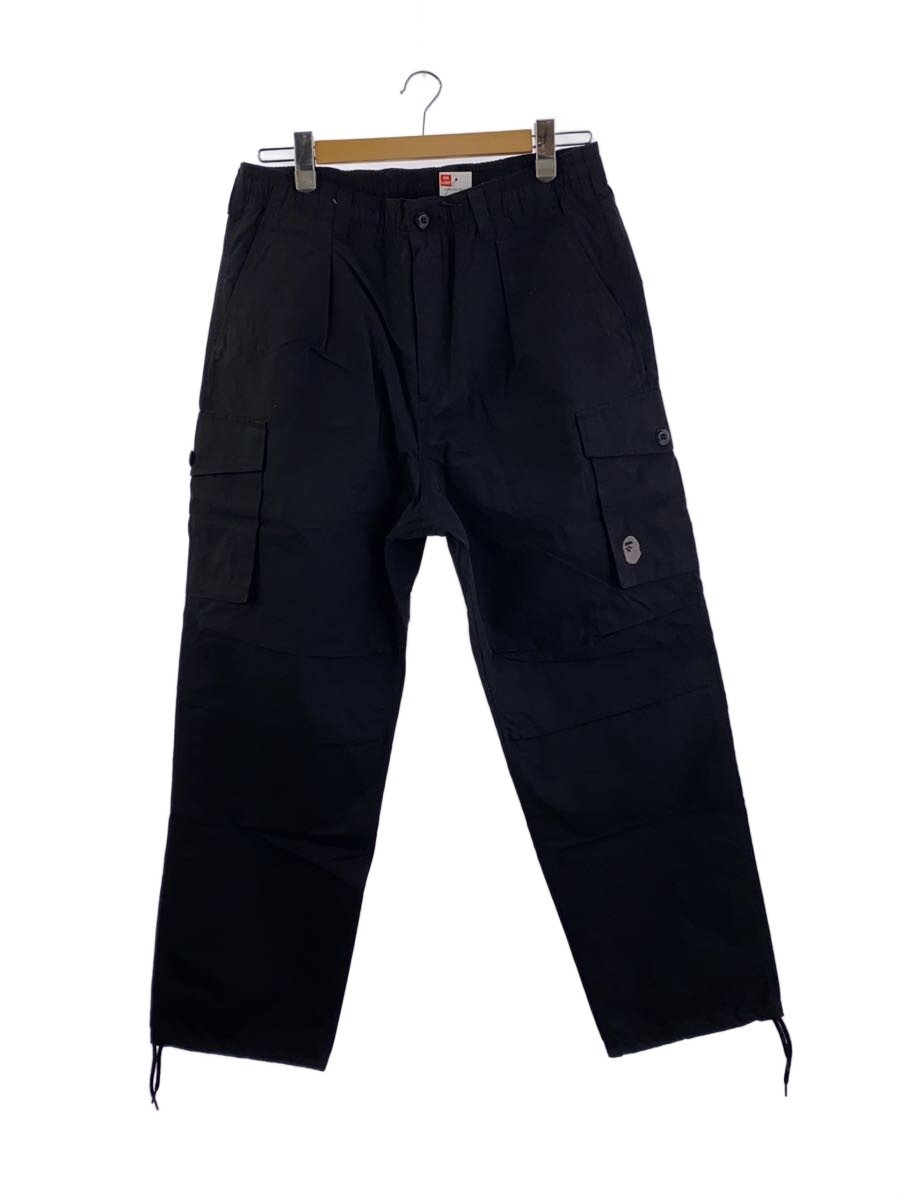 【中古】A BATHING APE◆カーゴパンツ/M/綿織物/BLK/無地/001PTL301010M【メンズウェア】