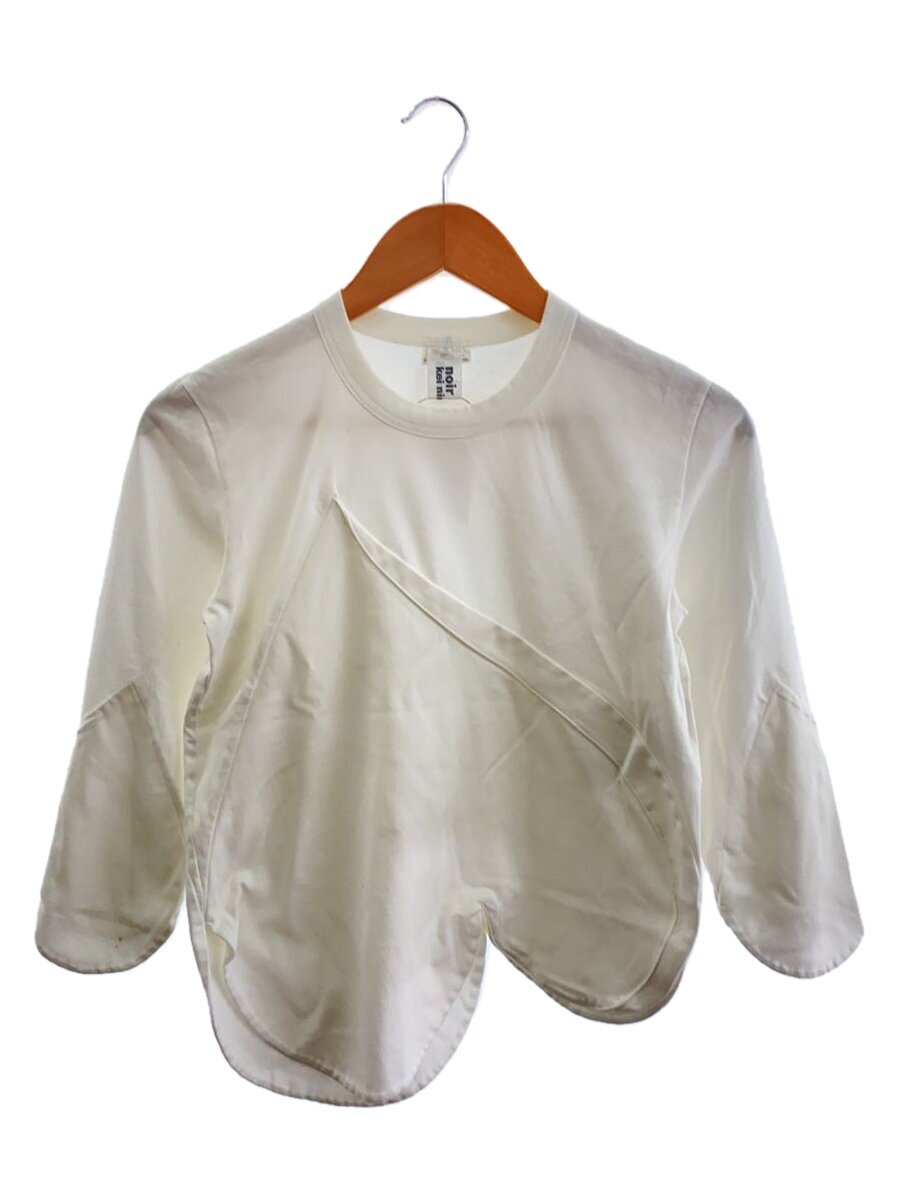 【中古】noir kei ninomiya◆3K-T001/長袖ティーシャツ/S/綿織物/WHT【レディース御召しもの】
