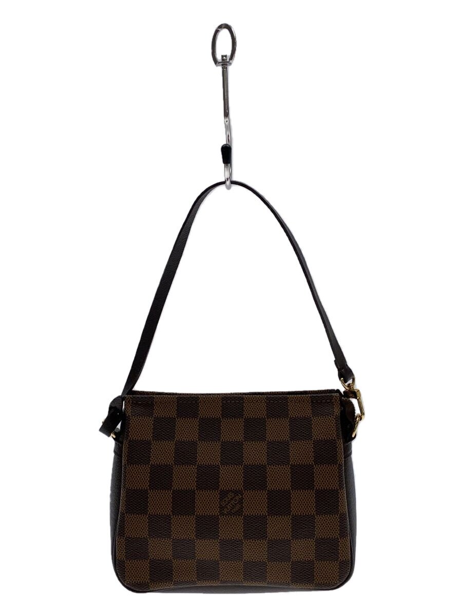 【中古】LOUIS VUITTON◆トゥールス・メイクアップ_ダミエ・エベヌ_BRW/PVC/BRW//【御徒面子】