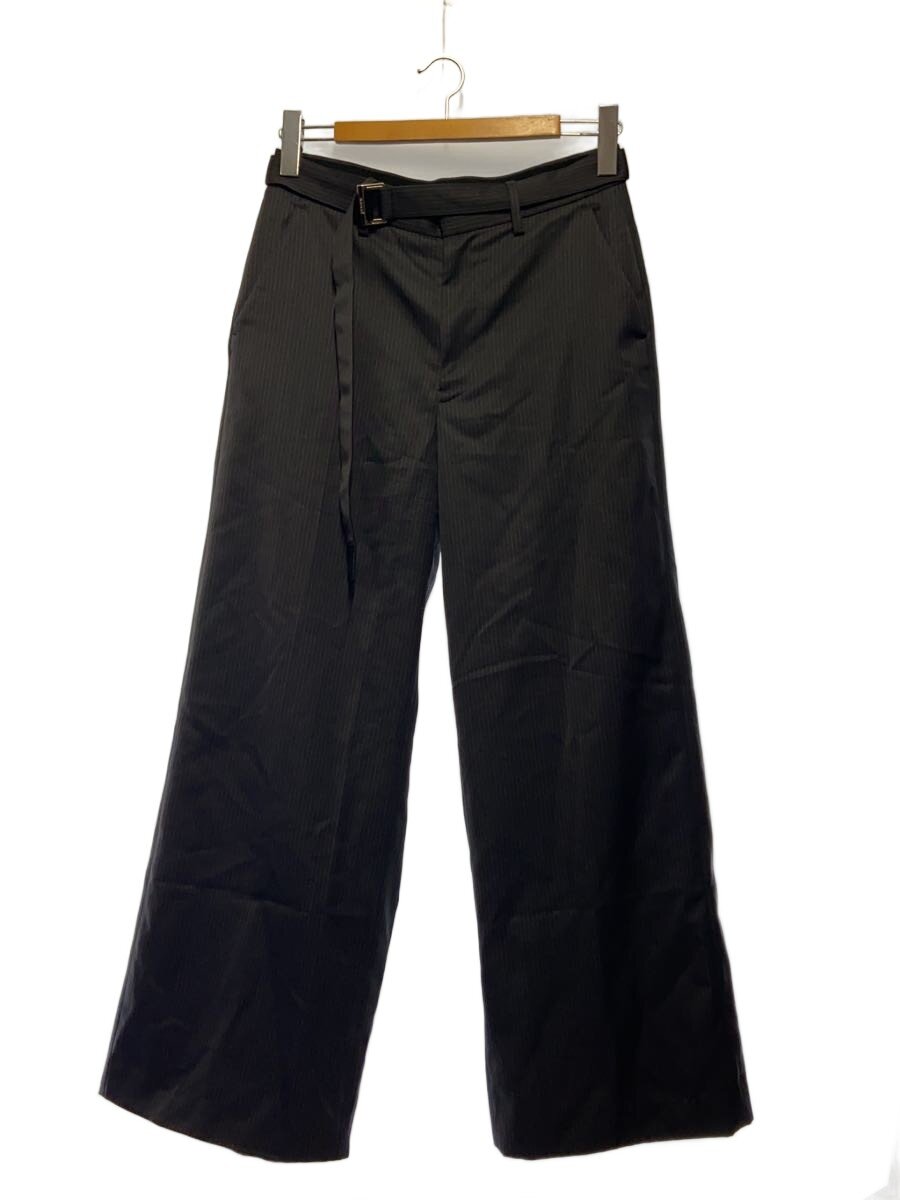 【中古】sacai◆25-03634M/下つ方/1/羊毛/GRY/縞模様//【メンズウェア】