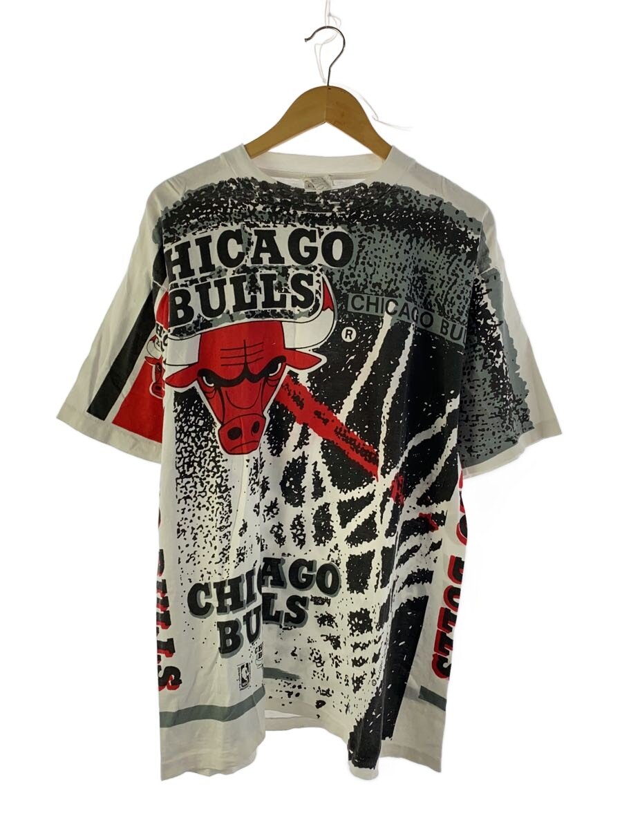 【中古】RITZ/90s/CHICAGO BULLS/プルオーバー/L/綿織物/WHT/刷り上げる【メンズウェア】