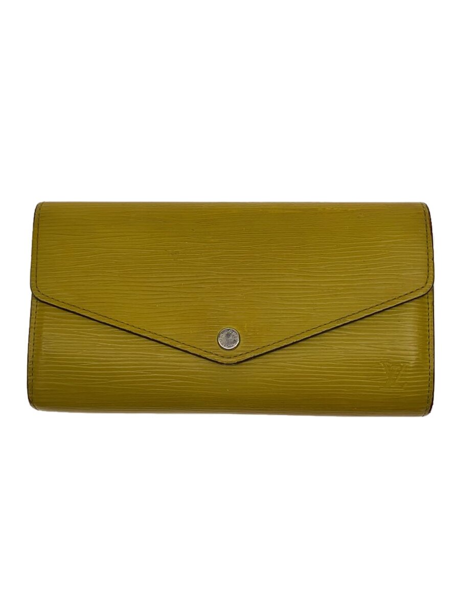【中古】LOUIS VUITTON◆ポルト・フォイユ・サラ_エピ_YLW/なめし革/YLW/レディース【服飾雑貨他】