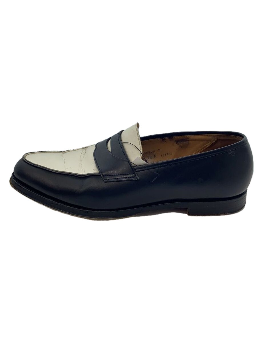 【中古】CROCKETT&JONES◆BEAUTY&YOUTH 別注/STOCKTON/バイカラーローファー/UK7.5/BLK×WHT/レザー【シューズ】|2nd STREET 店