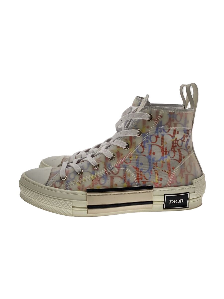 【中古】Christian Dior◆B23ご機嫌とっ始めスニーカー/ハイカットスニーカー/39/マルチ色つや/つま先汚れた状態有【シューズ】