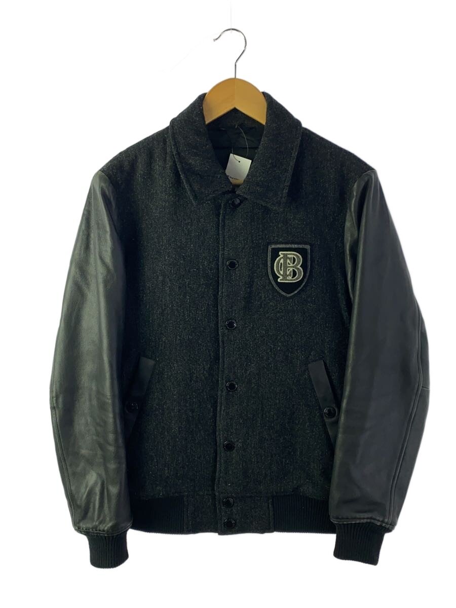【中古】BLACK LABEL CRESTBRIDGE◆スタジャン/L/羊毛/BLK/51F80-280-09//【メンズウェア】