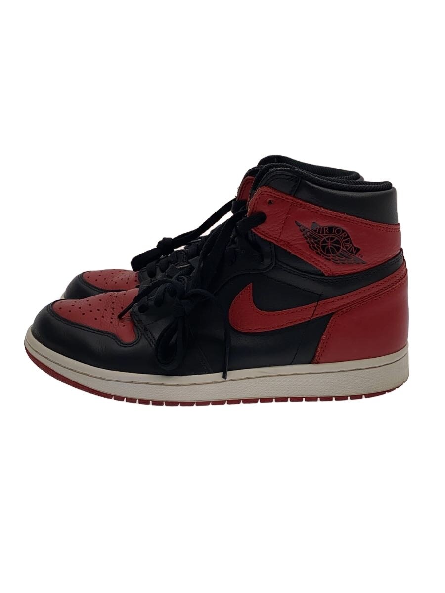【中古】NIKE◆AIR JORDAN 1 RETRO HIGH OG/エアジョーダン1レトロハイ/黒いこと/27珊/黒いこと【シューズ】