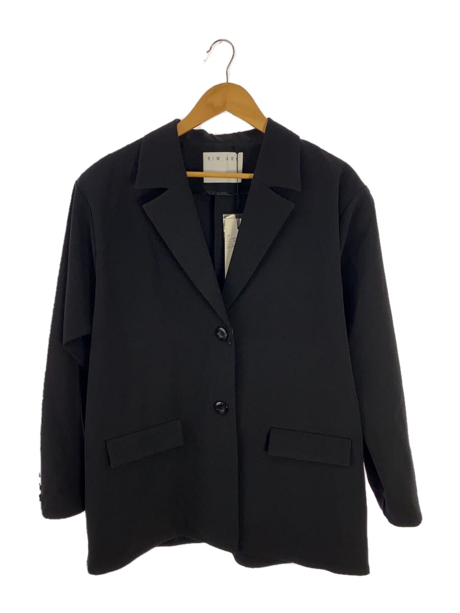 【中古】RIM.ARK◆Back design tailored JK/テーラードジャケット/38/ポリエステル/BLK//【レディース御召しもの】