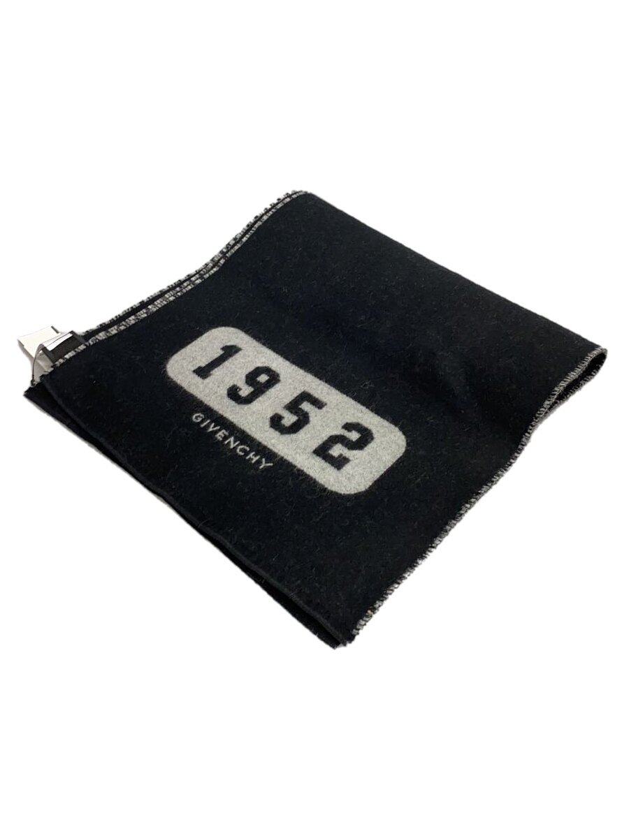 【中古】GIVENCHY◆えり巻き/羊毛/BLK/無地/メンズ【服飾雑貨他】
